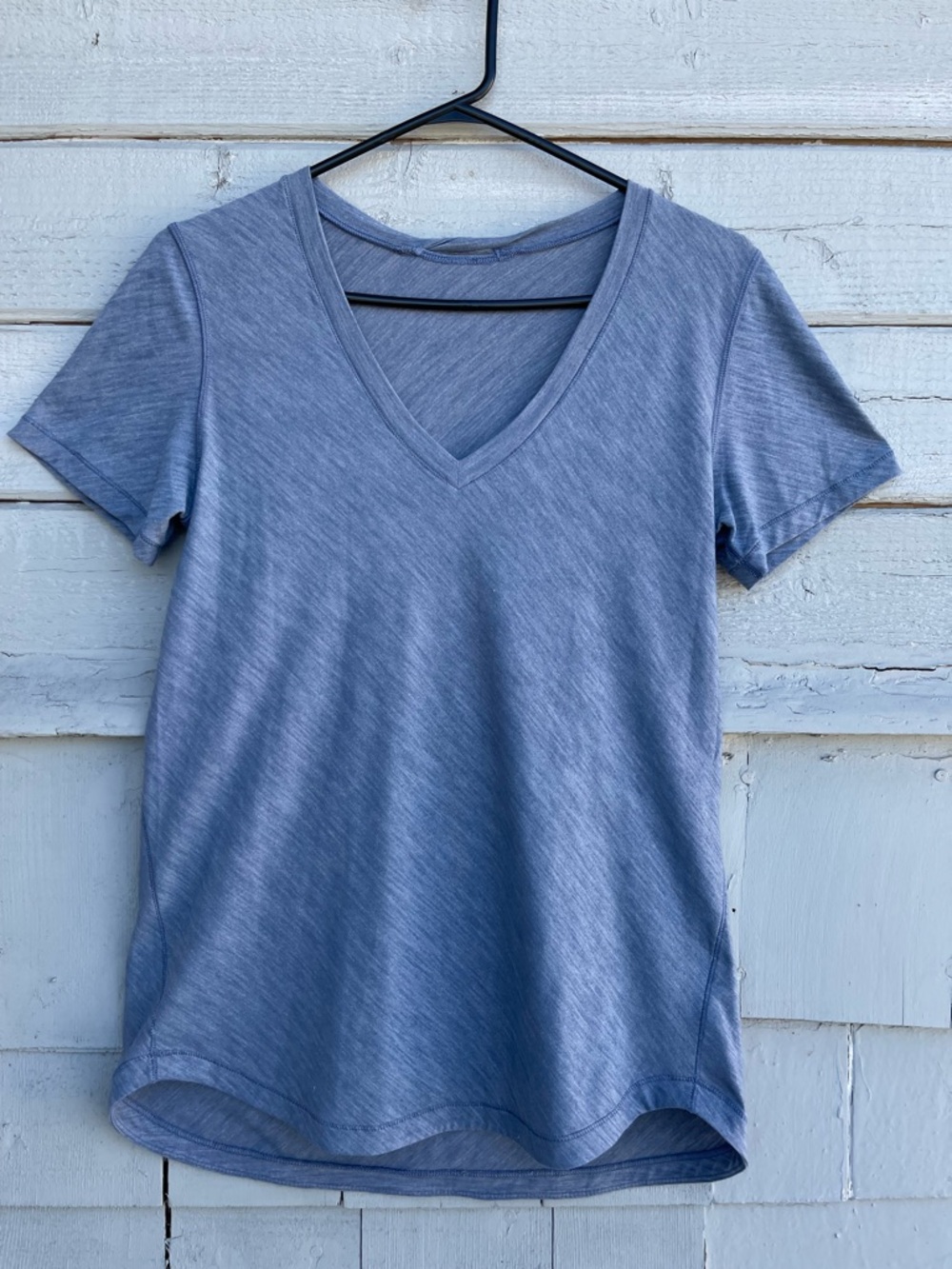Lululemon Light Blue What The Sport V Neck Tee Size 8-10 - Picture 8 of 12